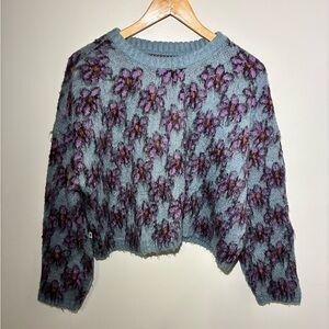 Obey Floral Graphic Sweater – Medium 🌸 Relaxed Fit Streetwear